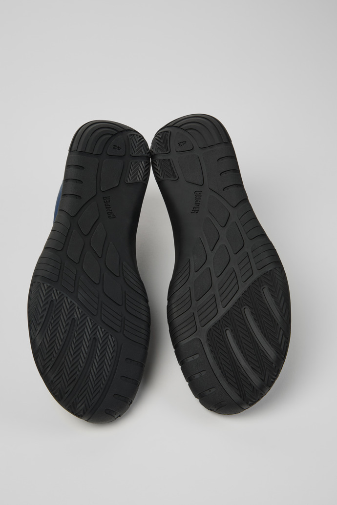 The soles of Twins Blue Leather Shoes for Men.