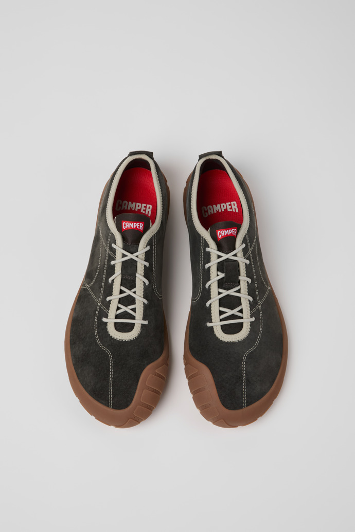 Peu Path+ Pantofi sport din piele gri pentru bărbați.