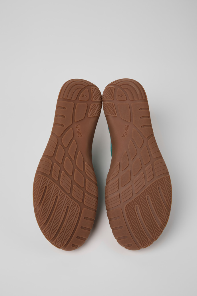 The soles of Peu Path+ Green Leather Sneakers for Men.