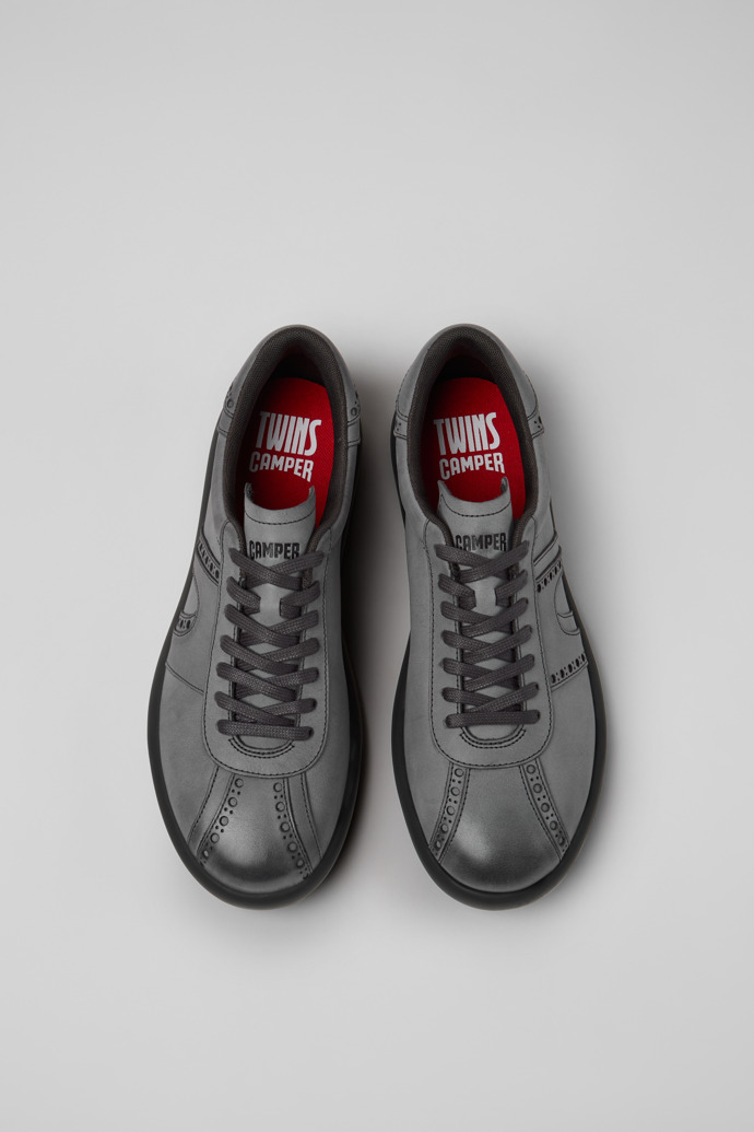 Twins Graue Ledersneaker für Herren.