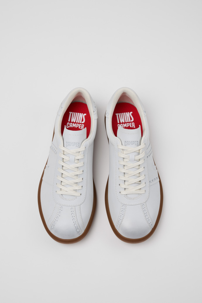 Twins Weiße Ledersneaker für Herren.