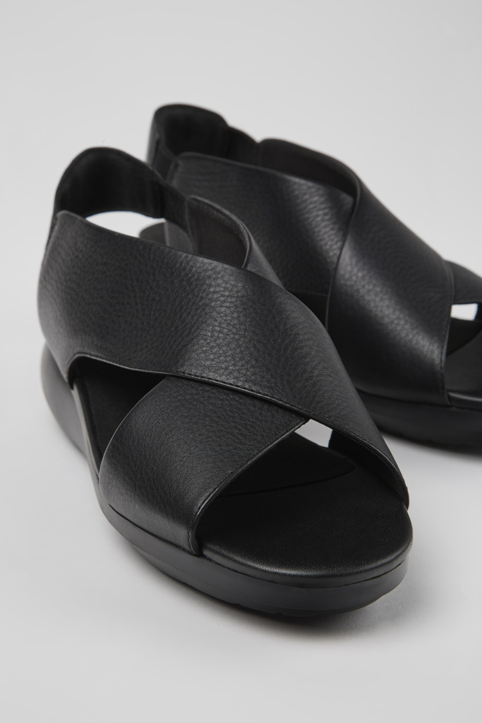 Close-up view of Balloon Black women’s sandal