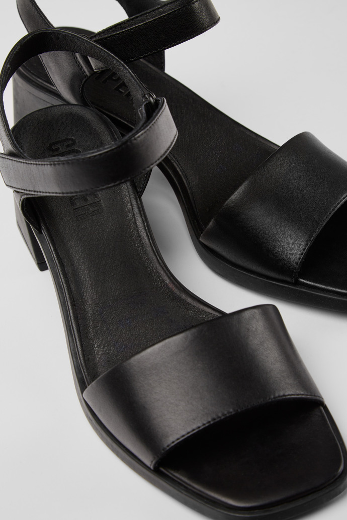 Close-up view of Karolina Black women's sandal