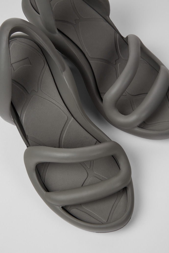 Close-up view of Kobarah Grey unisex sandals