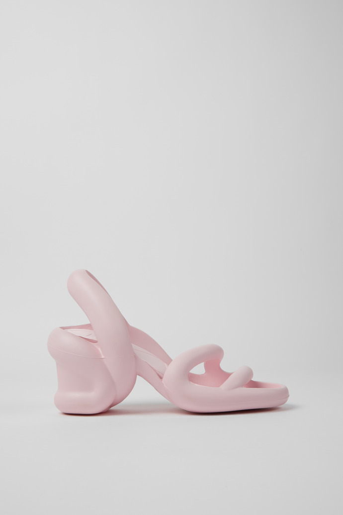 Side view of Kobarah Pastel Pink unisex sandals
