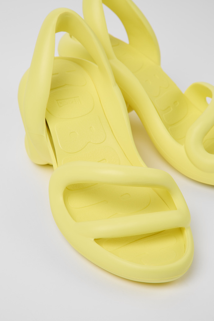 Close-up view of Kobarah Yellow unisex Sandal