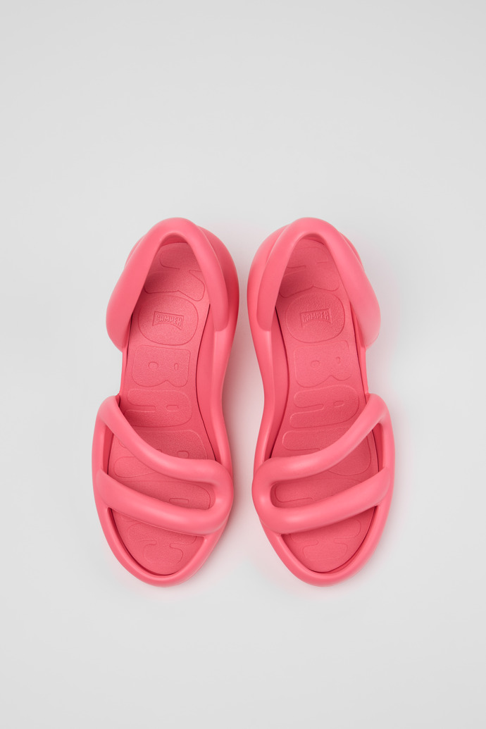 Overhead view of Kobarah Pink Sandals for Women.