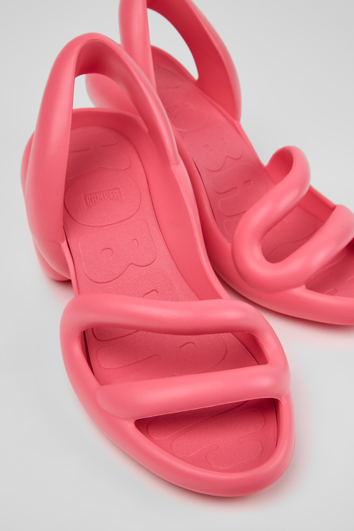 Close-up view of Kobarah Pink Sandals for Women.