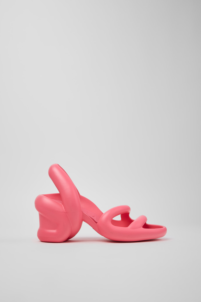 Side view of Kobarah Pink Sandals for Women.