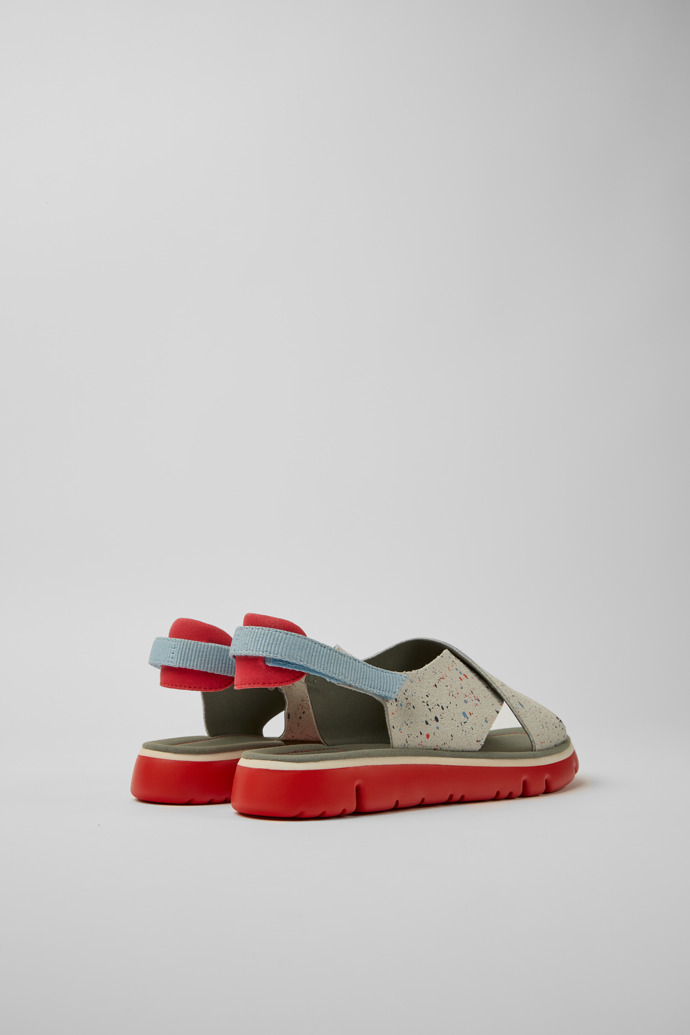 Back view of Oruga Multicolored sandals for women