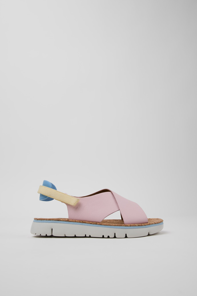 Oruga Sandales multicolores en cuir et textile Pour femme.