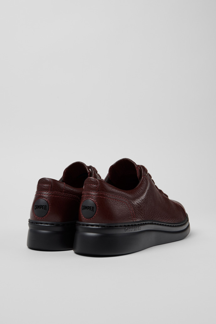 Back view of Runner Up Burgundy Leather Sneakers for Women.