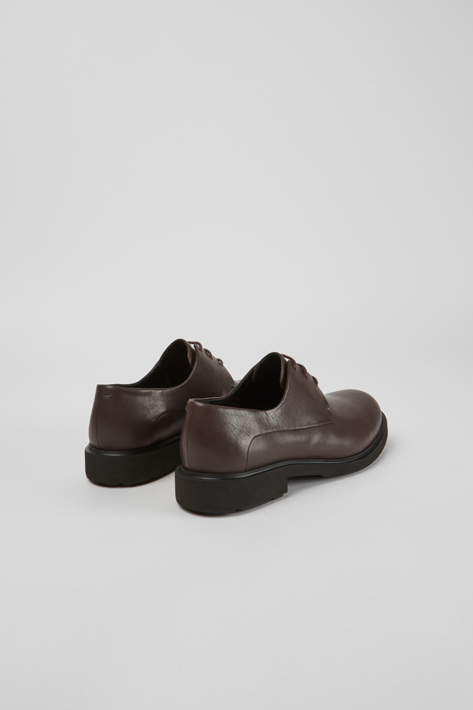 Back view of Neuman Brown leather lace-up shoes