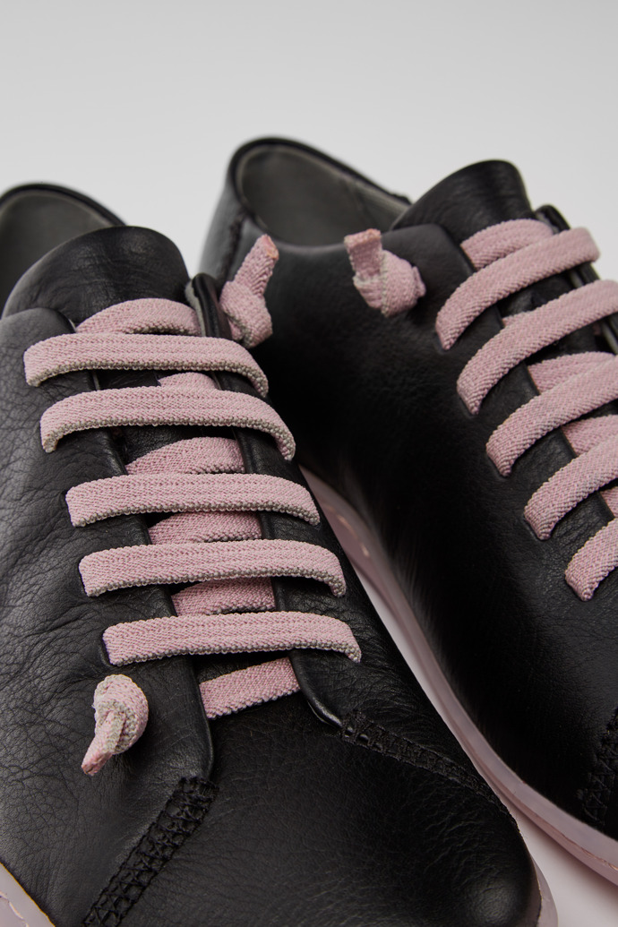 Close-up view of Peu Black shoes for women