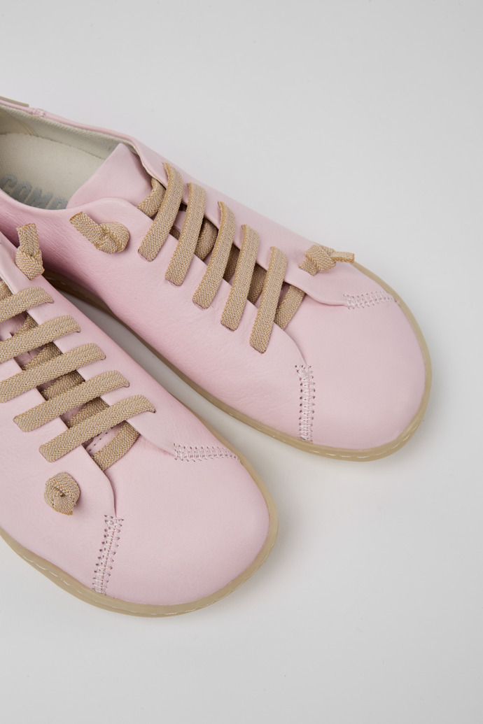 Close-up view of Peu Pink shoes for women