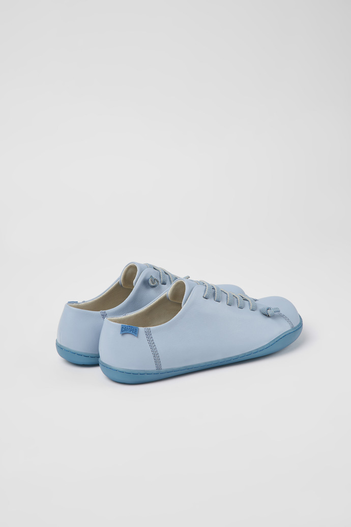 Back view of Peu Blue leather shoes for women