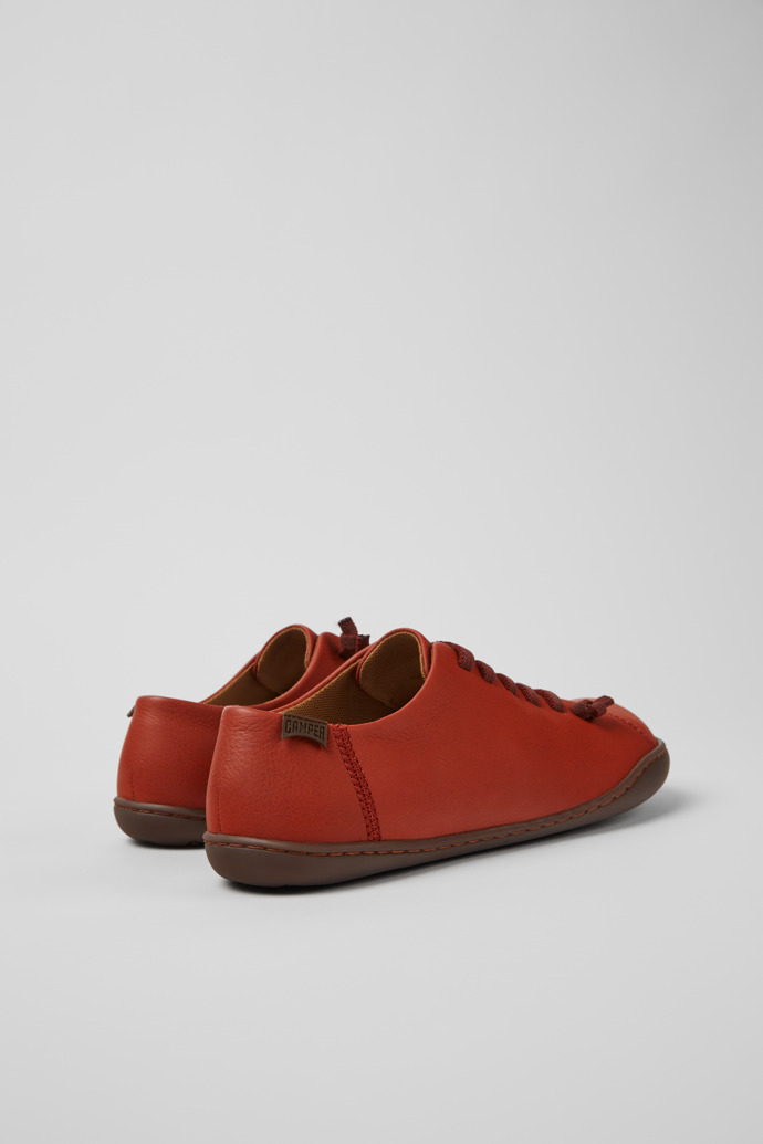 Back view of Peu Red leather shoes for women