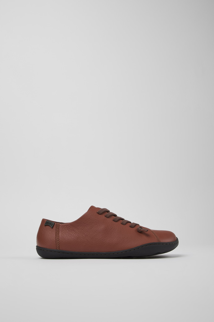 Image of Side view of Peu Red Leather Shoes for Women