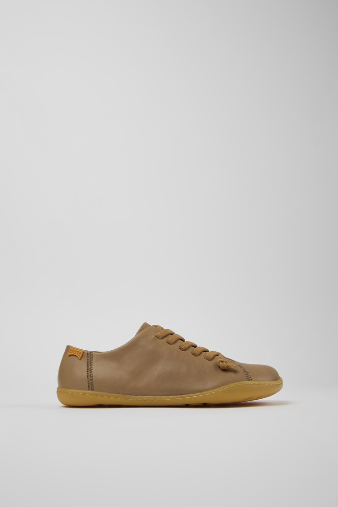 Image of Side view of Peu Brown Leather Shoes for Women