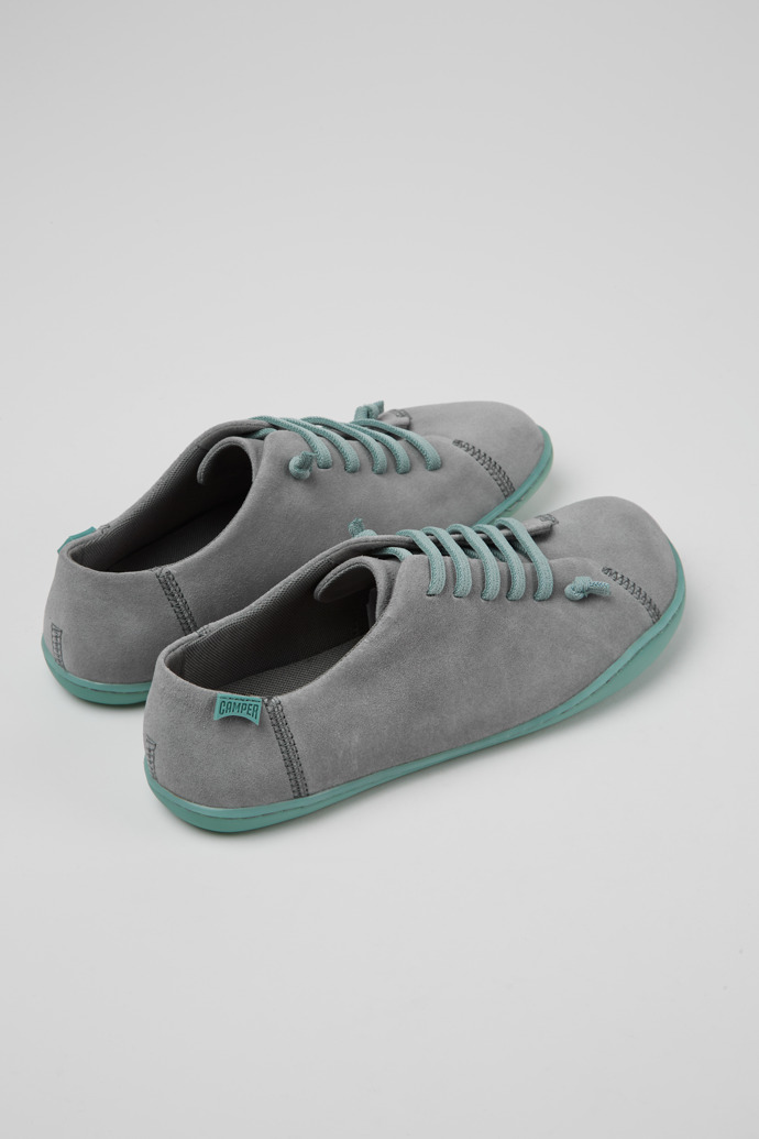 Back view of Peu Gray Nubuck Shoes for Women.