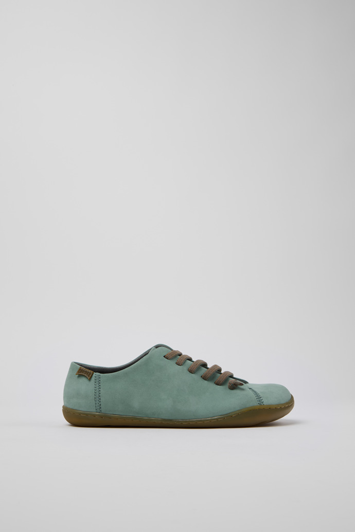 Side view of Peu Green Nubuck Women's Shoe.