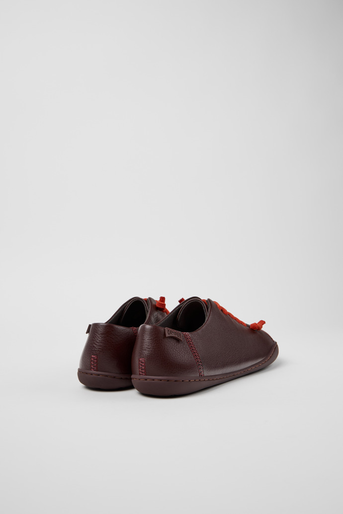 Back view of Peu Burgundy Leather Shoes for Women.