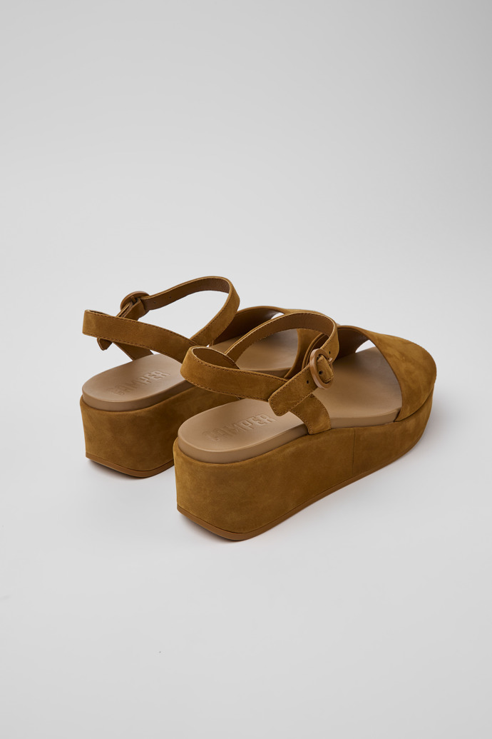 Back view of Misia Brown nubuck sandals for women