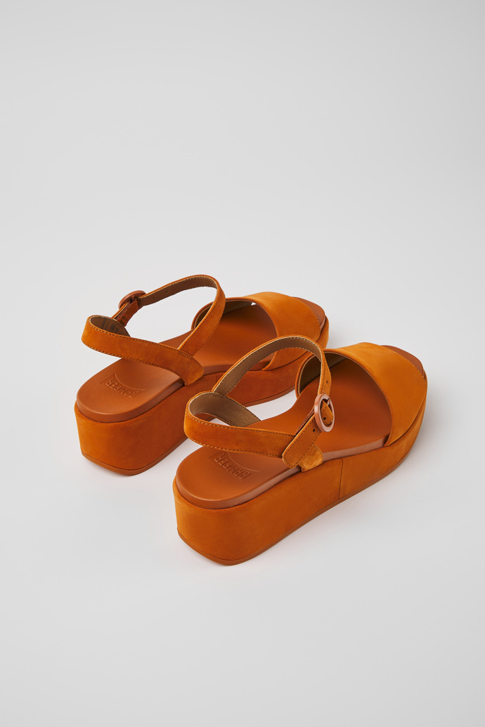 Back view of Misia Brown nubuck sandals for women