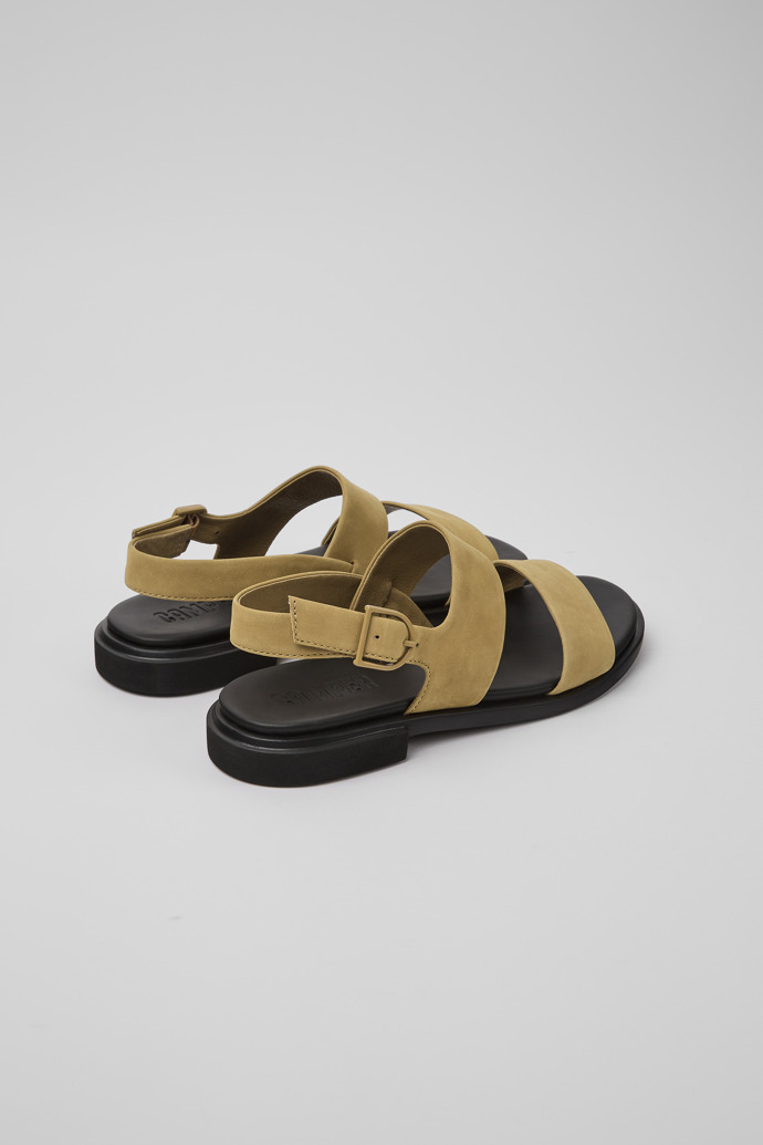 Back view of Edy Brown leather sandals for women