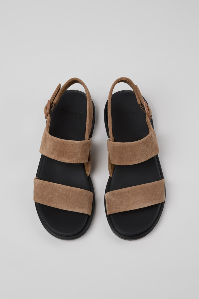 Eda Sandàlies de pell de camussa marrons per a dona.