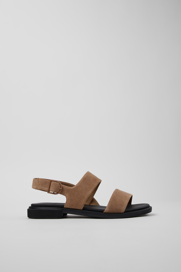 Eda Sandàlies de pell de camussa marrons per a dona.