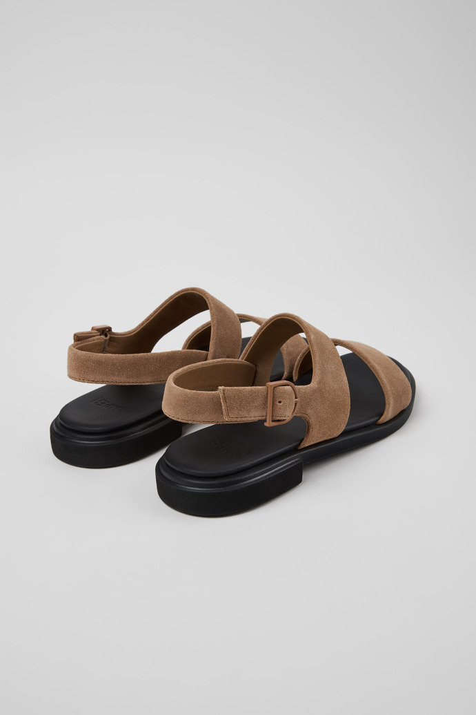 Eda Sandàlies de pell de camussa marrons per a dona.