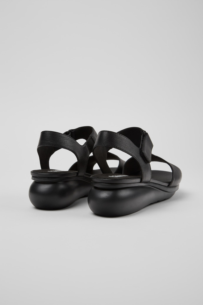 Back view of Balloon Black women’s T-strap sandal