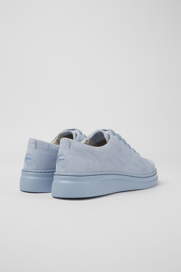 Back view of Runner Up Blue nubuck sneakers for women