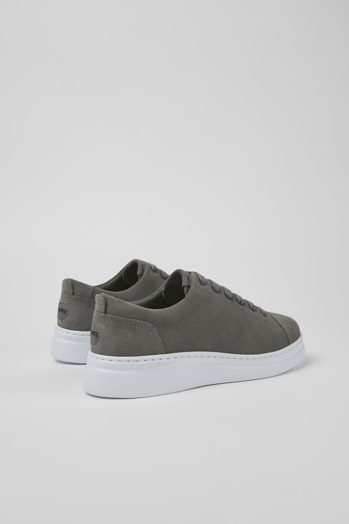 Back view of Runner Up Gray nubuck sneakers for women