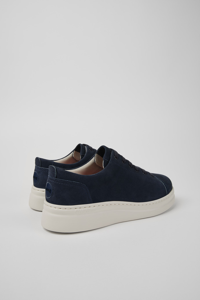 Back view of Runner Up Blue Nubuck Sneakers for Women.