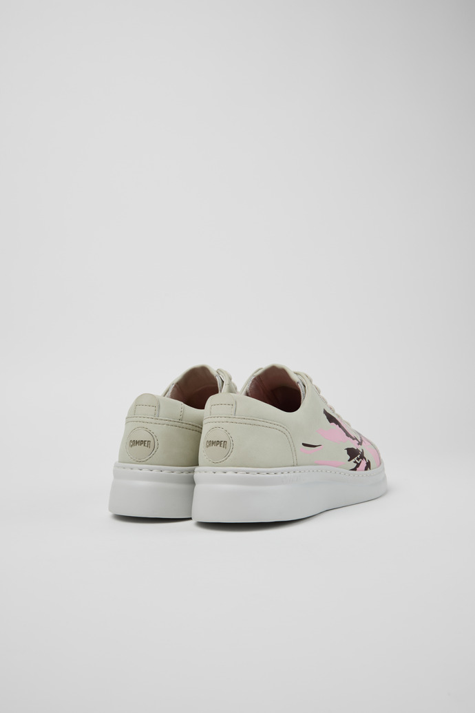 Back view of Twins Multicolor Recycled Leather Sneakers for Women.
