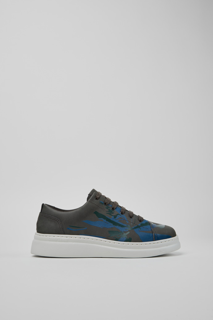 Side view of Twins Multicolor Recycled Leather Sneakers for Women.