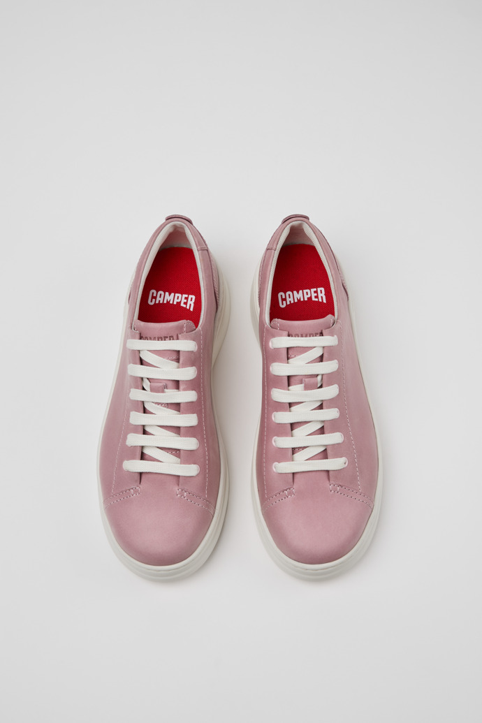 Runner Up Rosa Ledersneaker für Damen.