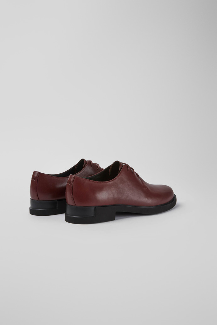 Back view of Iman Burgundy leather shoes