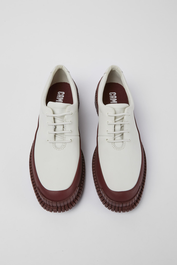 Pix Chaussures à lacets en cuir blanc