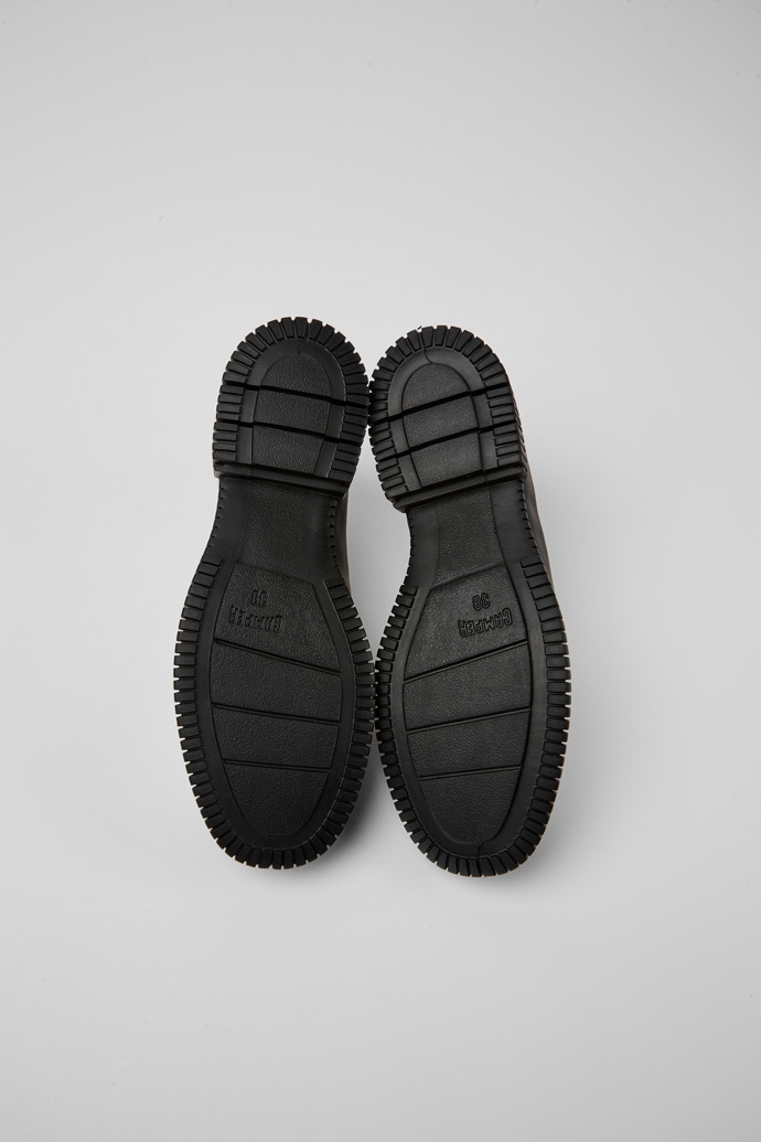 Pix Zapatos con cordones de piel blancos y negros