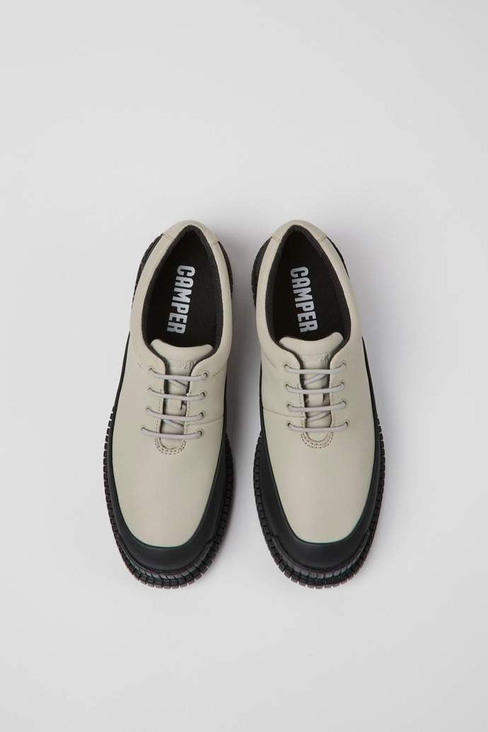 Pix Chaussures en cuir noir et gris pour femme