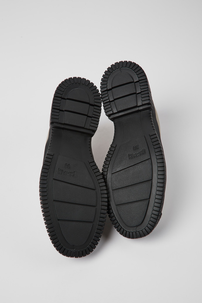 Pix Chaussures en cuir noir et gris pour femme