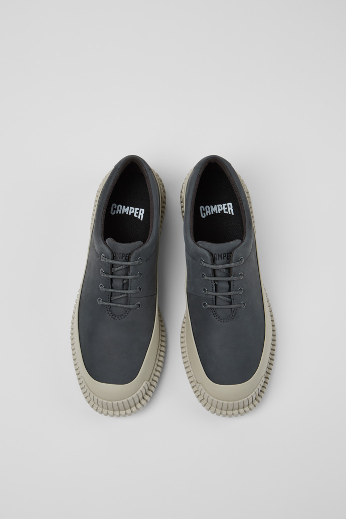 Pix Chaussures en cuir nubuck gris pour femme.