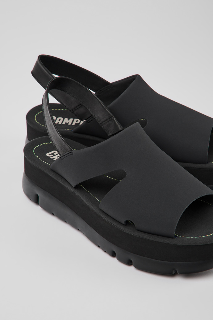 Mujer Zapatos de Zapatos planos Sandalias Oruga Up de Camper de color Negro sandalias y chanclas de Sandalias planas 