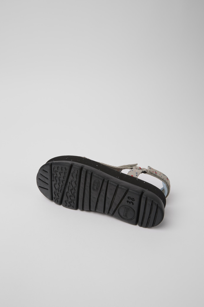 The soles of Oruga Up Multicolored recycled PET sandals for women