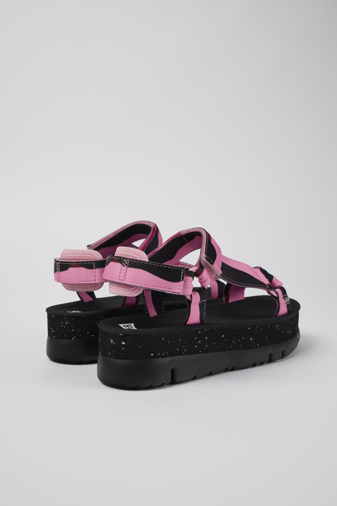 Back view of Twins Multicolored Textile Sandal for Women
