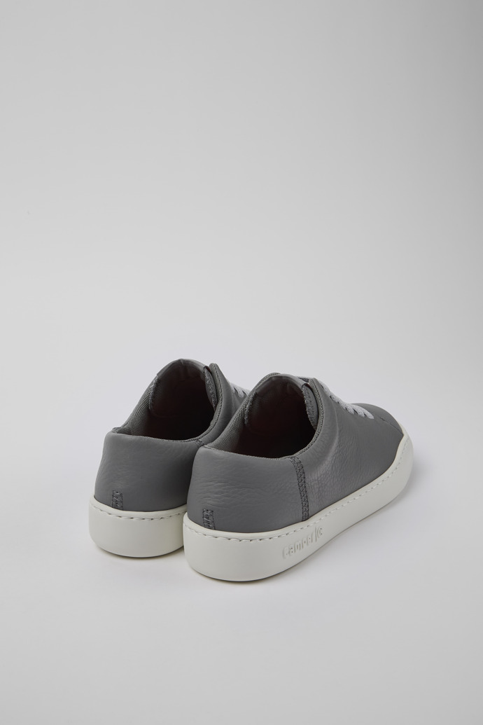 Back view of Peu Touring Gray Leather Sneaker for Women