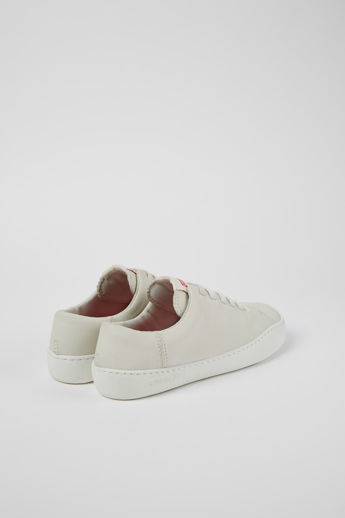 Back view of Peu Touring White Leather Sneaker for Women
